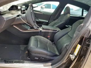2023 Tesla Model S with VIN 5YJSA1E59PF512318, listed as a Copart auction lot 58377895 with 34,402 mi miles and Salvage title. Bid and sale history available at DreamBid. Image 7.