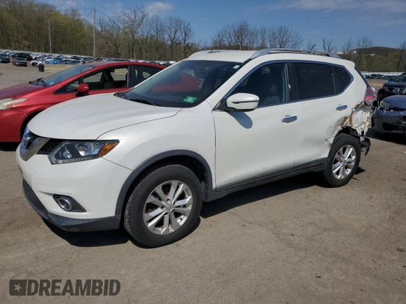 2016 Nissan Rogue SV with VIN KNMAT2MVXGP699328, listed as a Copart auction lot 54396265 with 103,302 mi miles and Salvage Title. Bid and sale history available at carsss.com. Image 1.