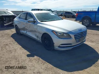 2015 Hyundai Genesis 3.8L with VIN KMHGN4JE4FU068090, listed as a IAAI auction lot 41649107 with 119,396 mi miles and . Bid and sale history available at DreamBid. Image 1.