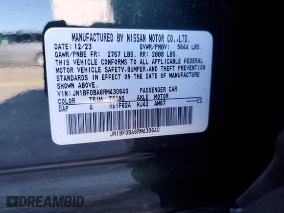 2024 Nissan ARIYA Evolve+ z VIN JN1BF0BA6RM430640, wystawiony jako Copart lot #45597235 z przebiegiem 18 565 mil mil oraz Szkoda całkowita • Salvage title. Historia ofert i sprzedaży dostępna na DreamBid. Obrazek 14.