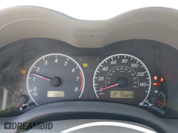2010 Toyota Corolla with VIN 2T1BU4EE7AC492512, listed as a IAAI auction lot 41865674 with 183,849 mi miles and . Bid and sale history available at DreamBid. Image 7.
