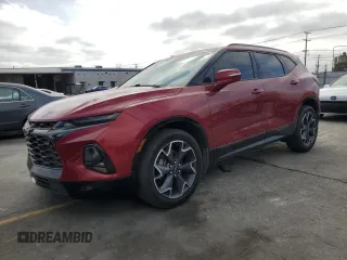 2020 Chevrolet Blazer RS z VIN 3GNKBERS6LS586163, wystawiony jako Copart lot #56424945 z przebiegiem 68 820 mil mil oraz Szkoda całkowita • Salvage title. Historia ofert i sprzedaży dostępna na DreamBid. Obrazek 1.
