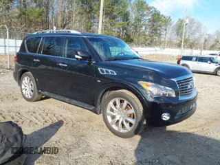2014 Infiniti QX80 with VIN JN8AZ2NE2E9068625, listed as a IAAI auction lot 41683659 with 197,152 mi miles. Bid and sale history available at carsss.com. Image 1.