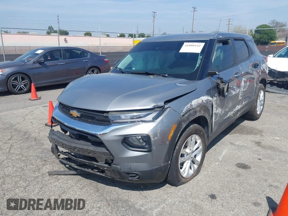 2023 Chevrolet TrailBlazer LS with VIN KL79MMS22PB106401, listed as a IAAI auction lot 41880161 with 23,801 mi miles and . Bid and sale history available at DreamBid. Image 2.