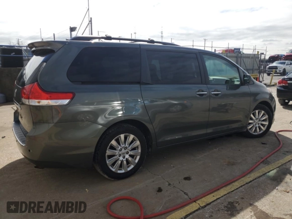 2011 Toyota Sienna XLE with VIN 5TDDK3DC5BS014543, listed as a Copart auction lot 51764155 with 155,207 mi miles and Salvage Title. Bid and sale history available at carsss.com. Image 3.