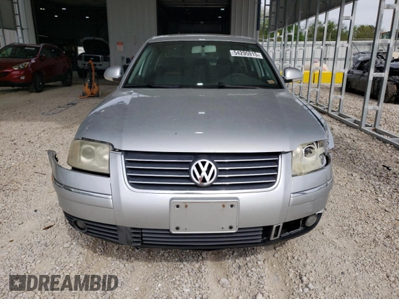 2004 Volkswagen Passat GLS with VIN WVWPD63B24P249951, listed as a Copart auction lot 54295915 with 144,336 mi miles and Salvage title. Bid and sale history available at DreamBid. Image 5.