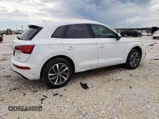 2021 Audi Q5 with VIN WA1AABFYXM2050645, listed as a Copart auction lot 53162383 with 23,012 mi miles and . Bid and sale history available at DreamBid. Image 3.