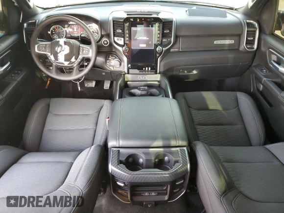2025 Ram 1500 Big Horn with VIN 1C6SRFFPXSN521827, listed as a Copart auction lot 53258435 with 1,676 mi miles and Salvage Title. Bid and sale history available at carsss.com. Image 8.