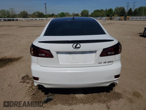 2011 Lexus IS 250 z VIN JTHCF5C26B2034956, wystawiony jako Copart lot #56358965 z przebiegiem 64 591 mil mil oraz Szkoda całkowita • Salvage title. Historia ofert i sprzedaży dostępna na DreamBid. Obrazek 6.