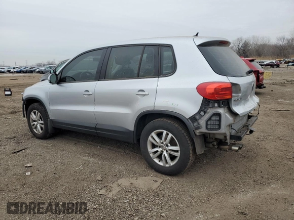 2013 Volkswagen Tiguan S with VIN WVGAV7AX4DW555526, listed as a Copart auction lot 44681755 with 156,488 mi miles and Salvage title. Bid and sale history available at DreamBid. Image 2.