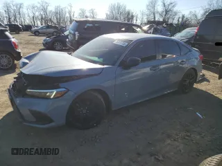 2022 Honda Civic Sport with VIN 2HGFE2F50NH553150, listed as a Copart auction lot 46809705 with 30,065 mi miles and Salvage Title. Bid and sale history available at carsss.com. Image 1.