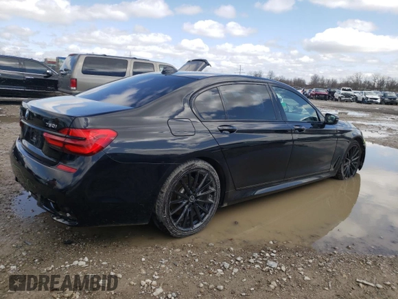 2017 BMW 7 Series 750i with VIN WBA7F0C30HGM21882, listed as a Copart auction lot 46093973 with 53,535 mi miles. Bid and sale history available at carsss.com. Image 3.