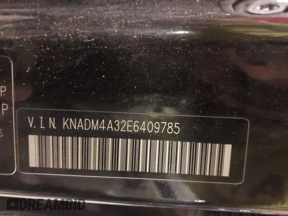 2014 Kia Rio LX with VIN KNADM4A32E6409785, listed as a IAAI auction lot 41810262 with 183,669 mi miles. Bid and sale history available at carsss.com. Image 9.