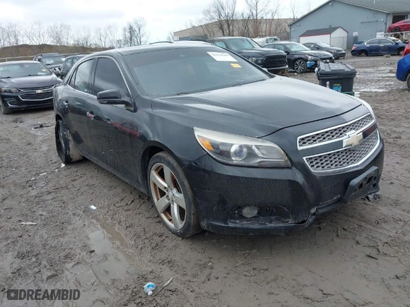 2013 Chevrolet Malibu LTZ with VIN 1G11J5SX6DF229593, listed as a IAAI auction lot 42016580 with 166,365 mi miles. Bid and sale history available at carsss.com. Image 1.