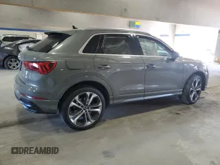 2020 Audi Q3 S line Premium Plus with VIN WA1EECF34L1113405, listed as a Copart auction lot 47685765 with Not provided miles and Salvage title. Bid and sale history available at DreamBid. Image 3.