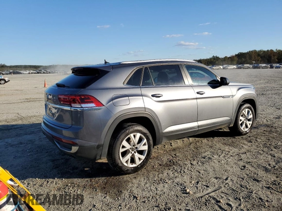 2021 Volkswagen Atlas S with VIN 1V2AC2CA0MC222200, listed as a Copart auction lot 76410174 with 50,054 mi miles and Salvage title. Bid and sale history available at DreamBid. Image 3.