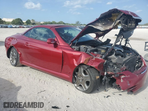 2006 Lexus SC 430 with VIN JTHFN48Y369009713, listed as a Copart auction lot 50726795 with 178,509 mi miles and Salvage title. Bid and sale history available at DreamBid. Image 4.