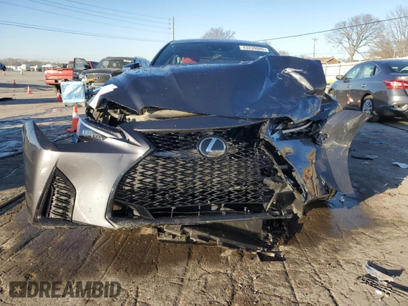 2023 Lexus IS with VIN JTHAP1D20P5002277, listed as a Copart auction lot 43239005 with 25,654 mi miles and Salvage Title. Bid and sale history available at carsss.com. Image 5.