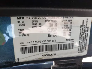 2005 Volvo XC70 with VIN YV1SZ592X51201853, listed as a IAAI auction lot 41655136 with 151,203 mi miles and . Bid and sale history available at DreamBid. Image 9.