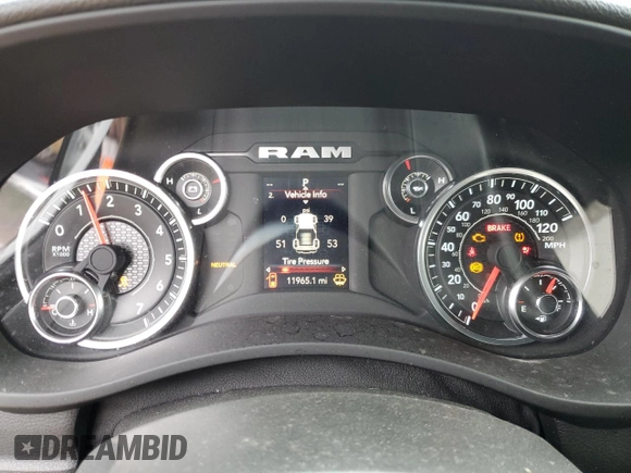 2023 Ram 2500 Tradesman with VIN 3C6UR5HJ4PG589374, listed as a Copart auction lot 77361114 with 11,965 mi miles and Salvage Title. Bid and sale history available at carsss.com. Image 9.
