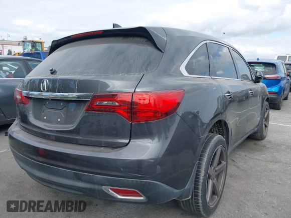 2014 Acura MDX with VIN 5FRYD3H27EB004309, listed as a IAAI auction lot 42058052 with 107,318 mi miles. Bid and sale history available at carsss.com. Image 4.