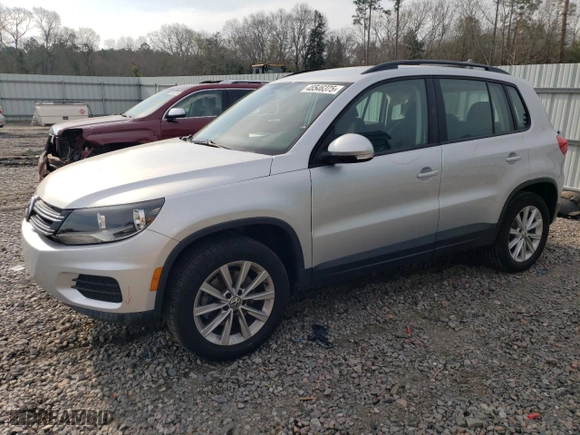 2017 Volkswagen Tiguan S with VIN WVGAV7AX3HK044001, listed as a Copart auction lot 48546375 with 49,971 mi miles and Salvage Title. Bid and sale history available at carsss.com. Image 1.