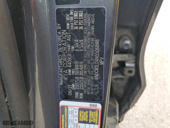 2022 Kia Niro Plug-In Hybrid LXS with VIN KNDCM3LD4N5506846, listed as a Copart auction lot 74615614 with 0 mi miles and Salvage Title. Bid and sale history available at carsss.com. Image 14.