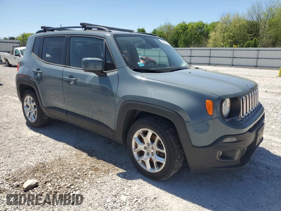 2017 Jeep Renegade Latitude with VIN ZACCJABBXHPG31505, listed as a Copart auction lot 52871505 with 95,149 mi miles and Salvage Title. Bid and sale history available at DreamBid. Image 4.