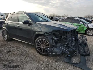 2020 Mercedes-Benz GLE with VIN 4JGFB4JE3LA220443, listed as a Copart auction lot 43706805 with 0 mi miles and Salvage Title. Bid and sale history available at carsss.com. Image 4.
