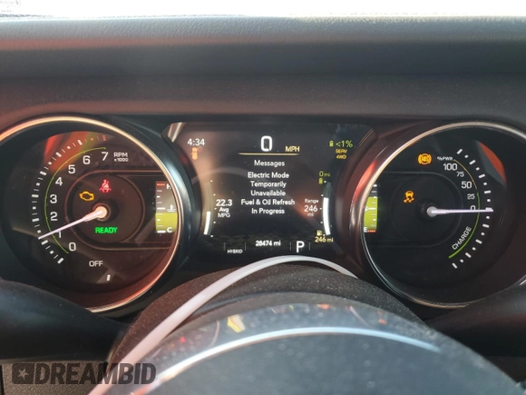 2021 Jeep Wrangler Unlimited Sahara с VIN 1C4JJXP60MW800921, выставлен на аукционе Copart как лот 46296935 с пробегом 28 474 миль миль и Списание • Salvage title. История ставок и продаж доступна на DreamBid. Изображение 9.