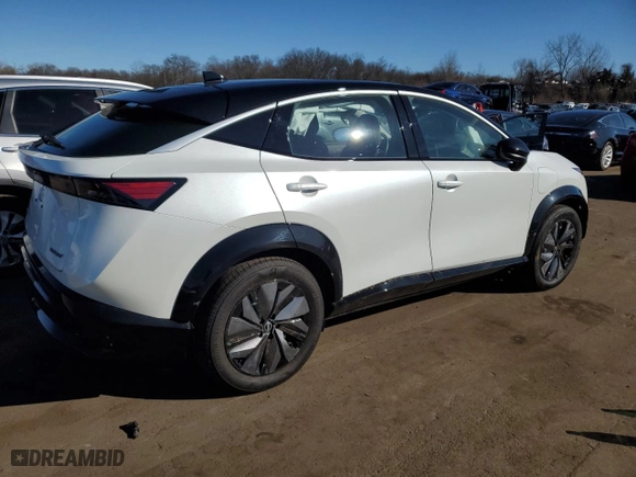 2023 Nissan ARIYA VENTURE+ with VIN JN1BF0AA6PM401878, listed as a Copart auction lot 47378325 with 9639 miles and Salvage Title. Bid and sale history available at carsss.com. Image 3.