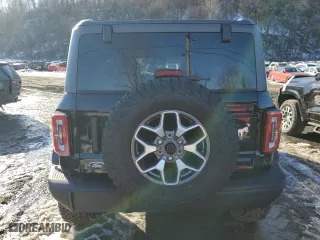 2024 Ford Bronco Badlands with VIN 1FMEE9BP5RLA45061, listed as a Copart auction lot 46503185 with 767 mi miles and Salvage Title. Bid and sale history available at carsss.com. Image 6.