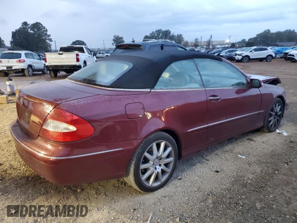 2007 Mercedes-Benz CLK 350 with VIN WDBTK56F17F217689, listed as a Copart auction lot 78733614 with 137,068 mi miles and Salvage Title. Bid and sale history available at DreamBid. Image 3.