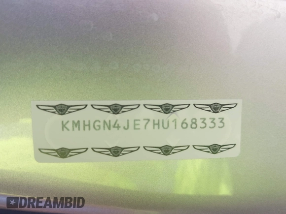 2017 Genesis G80 3.8L с VIN KMHGN4JE7HU168333, выставлен на аукционе IAAI как лот 42267987 с пробегом 70 891 миль миль и . История ставок и продаж доступна на DreamBid. Изображение 9.