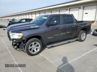 2019 Ram 1500 Big Horn with VIN 1C6SRFFT6KN571895, listed as a Copart auction lot 52985875 with 163,122 mi miles and Salvage title. Bid and sale history available at DreamBid. Image 1.