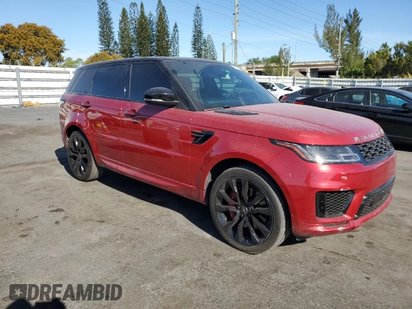 2021 Land Rover Range Rover Sport HST with VIN SALWS2RU6MA758617, listed as a Copart auction lot 48949255 with 58,770 mi miles and Non Repairable. Bid and sale history available at carsss.com. Image 4.