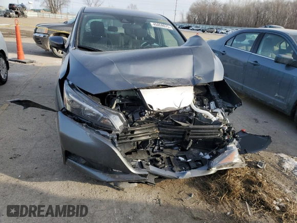 2025 Nissan LEAF S with VIN 1N4AZ1BV0SC563095, listed as a Copart auction lot 45959975 with 669 mi miles and Salvage Title. Bid and sale history available at carsss.com. Image 5.