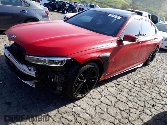 2020 BMW 7 Series 750i xDrive with VIN WBA7U2C01LBX84754, listed as a Copart auction lot 49565853 with 32,859 mi miles. Bid and sale history available at carsss.com. Image 1.