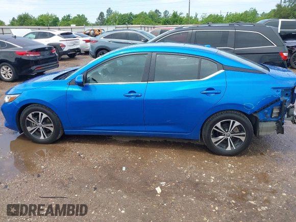 2022 Nissan Sentra SV with VIN 3N1AB8CV8NY256729, listed as a IAAI auction lot 42104783 with 43,792 mi miles. Bid and sale history available at carsss.com. Image 14.