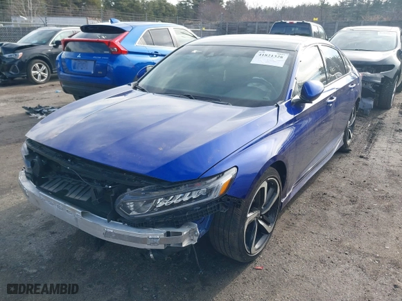 2020 Honda Accord Sedan Sport with VIN 1HGCV1F33LA145572, listed as a IAAI auction lot 41821328 with 54,956 mi miles. Bid and sale history available at carsss.com. Image 2.