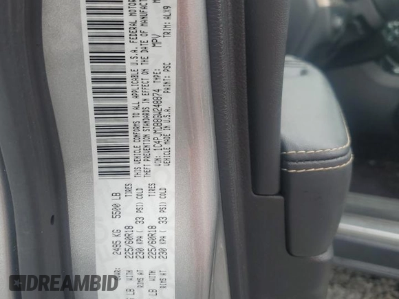 2016 Jeep Cherokee Limited with VIN 1C4PJMDB8GW248874, listed as a Copart auction lot 63388455 with 132,535 mi miles and Salvage title. Bid and sale history available at DreamBid. Image 13.