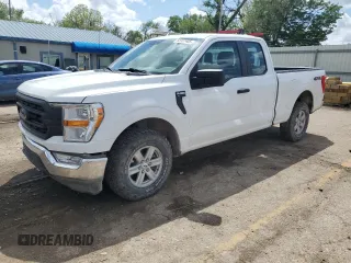 2021 Ford F-150 XL with VIN 1FTEX1EB8MFB80655, listed as a Copart auction lot 53127405 with 100,100 mi miles and Salvage title. Bid and sale history available at DreamBid. Image 1.