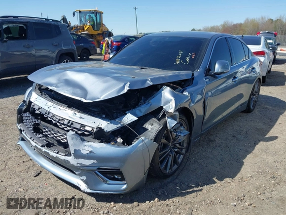 2018 Infiniti Q50 Sport with VIN JN1EV7AP5JM355948, listed as a IAAI auction lot 41872081 with 68,178 mi miles and . Bid and sale history available at carsss.com. Image 2.
