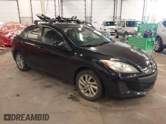 2012 Mazda Mazda3 i Touring with VIN JM1BL1V88C1540974, listed as a IAAI auction lot 41809430 with 121,334 mi miles. Bid and sale history available at carsss.com. Image 1.