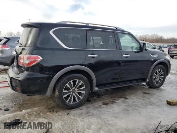 2020 Nissan Armada SL with VIN JN8AY2NC3L9621331, listed as a Copart auction lot 43926685 with 116,566 mi miles and Salvage Title. Bid and sale history available at carsss.com. Image 3.