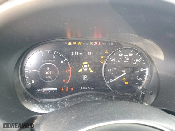 2021 Nissan Kicks SV with VIN 3N1CP5CV7ML508748, listed as a Copart auction lot 47969145 with 91,822 mi miles and Salvage Title. Bid and sale history available at carsss.com. Image 9.
