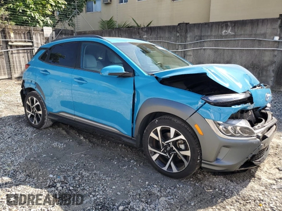 2022 Hyundai Kona Limited with VIN KM8K53A35NU911229, listed as a Copart auction lot 42786925 with 10,110 mi miles and Salvage Title. Bid and sale history available at carsss.com. Image 4.