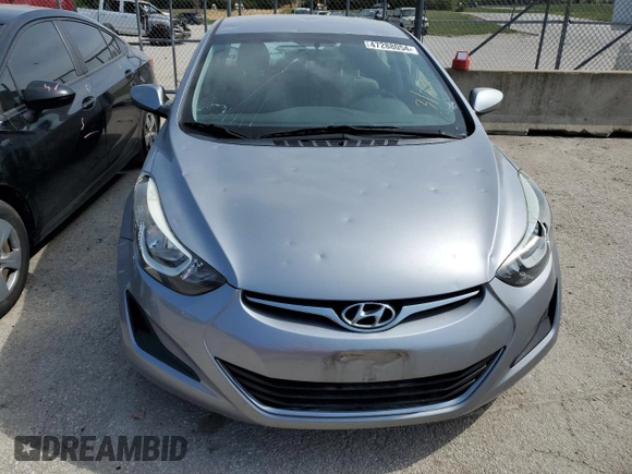 2016 Hyundai Elantra SE with VIN 5NPDH4AE1GH778977, listed as a Copart auction lot 47288054 with 51,064 mi miles and Salvage Title. Bid and sale history available at DreamBid. Image 5.