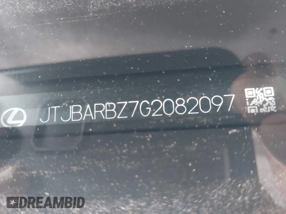 2016 Lexus NX 200t with VIN JTJBARBZ7G2082097, listed as a IAAI auction lot 42596163 with 122,006 mi miles and . Bid and sale history available at DreamBid. Image 9.