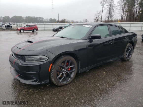 2021 Dodge Charger GT with VIN 2C3CDXHG4MH532594, listed as a Copart auction lot 45309185 with 73,287 mi miles and Salvage Title. Bid and sale history available at carsss.com. Image 1.